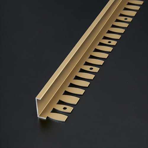 Raouoae Fliesenprofil 90 cm* 3 Stück Biegbare Abschlussleiste Mit Kantenschutz Übergangsprofil Für Nahtlose Verbindungen Zwischen Fliesen Und Bodenbelägen(Bronzegold,High:5.5mm)