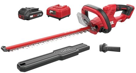 Skil Akku-Heckenschere 0429CA 50 cm „20V Max“ (18V) – Heckenschere mit ergonomischem Design und Sägefunktion – Ideal für Hecken, Sträucher und dickere Äste GH1E0429CA