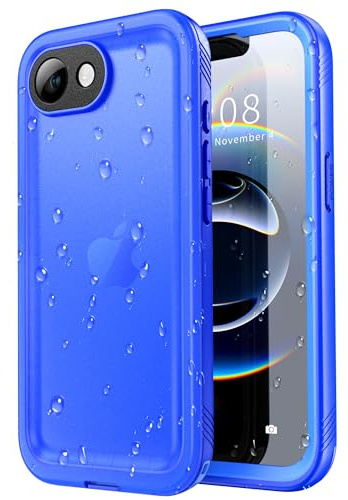 SPORTLINK für iPhone 16e/17e wasserdichte Hülle 360 Grad, Blau | Outdoor Handyhülle mit Kameraschutz und Displayschutz, militärischer stoßfester Panzerhülle, IP68 waterproof & staubschutz