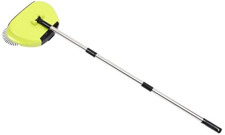 Warmhm Manual Hand Push Sweeper and Dustpan 3-in-1 Floor Cleaning Mop 360° Rotating Broom for Household Use, Compact Design Suitable for Home and Office Cleaning Random Color