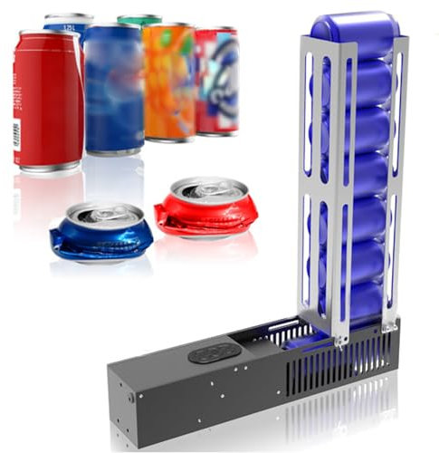 Triturador De Latas Eléctrico – Compactador De Latas Automático, Aplasta Latas De 8/12/16oz, Almacena 8 Latas A La Vez, Triturador De Latas De Aluminio Resistente para Cerveza, Refrescos Y Reciclaje