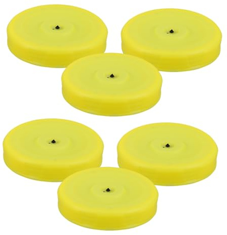 6pcs Plastic Sprayer Tank Lids for Electric Pressure Sprayer | Leak-proof Seal, Yellow Finish, Wide Fit for Agriculture and Home Cleaning, Replacement Set