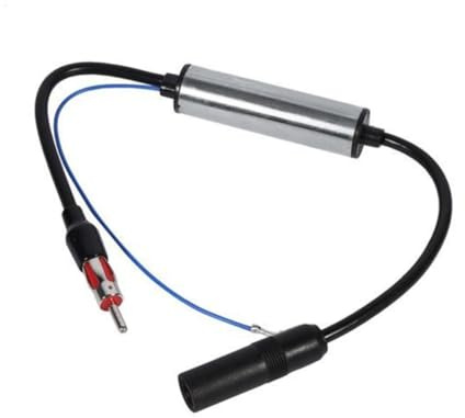 DOITOOL Amplificador de Señal Antena Coche FM Am Booster Inline para Radio Fácil Instalación Recepción y Sensibilidad Reduce