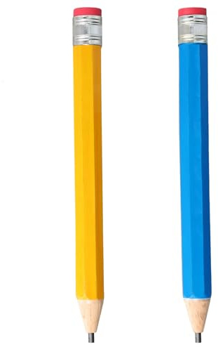 2Pcs 33,5 cm Lápiz Gigante de Madera, Lápices de Gran Tamaño con Tapa y Borrador, Lápiz Grande Divertido Extra Enorme Novedoso para Escuela, Hogar, Oficina, Regalos Fiesta
