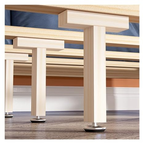 XPJYUA Telaio di supporto for tavola da letto in legno massello, staffa for, rinforzo for fila letti, asta for trave, piede Piedini di supporto letto(22CM)