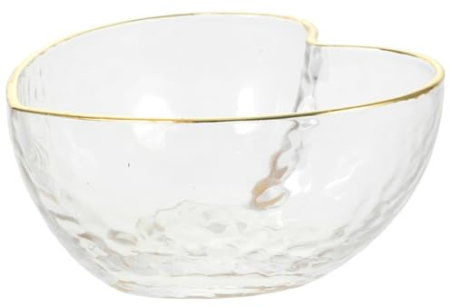 EPIGEIST Heart Shaped Dish Decorative Crystal Bowl, Heart-Shaped Dessert Bowl in Glass Exceptional Transparency, Microwave Safe, for Valentine's Day, Bridal Showers, Elegant Dining