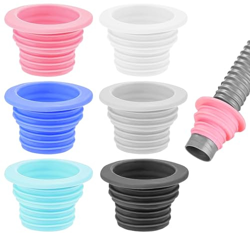 Abflussrohrdichtung Set, 6 Stück Gummimanschette Siphon Dichtung, Ø 47 mm Adapter für Waschmaschine, Badezimmer und Küche, Schlauch Anschluss