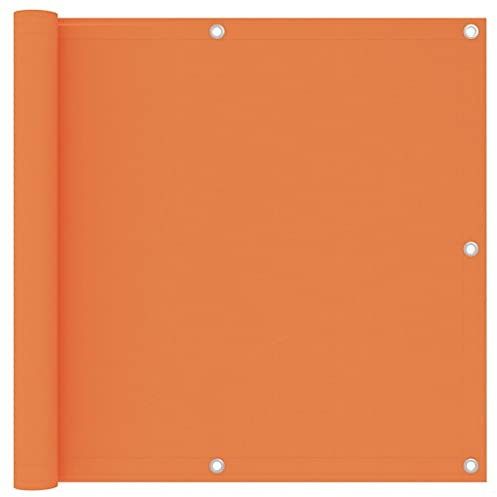 Revestimiento de balcón para vallas, protección visual opaca, color naranja, 90 x 300 cm, tejido Oxford, prolonga la vida útil de tus muebles de jardín