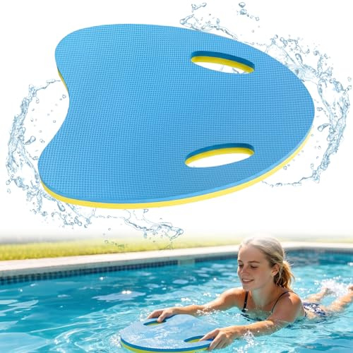 Mirriverse 1 Stück Schwimmbrett Kickboard, Eva-Schaum Trainingsbrett, für Kinder und Erwachsene, Beinschlagtraining Aquafitness, A-Form mit Griffmöglichkeiten 40 x 32 cm