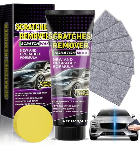 Schneller Kratzer Entferner Auto, 2026 Neu Auto Kratzer Entferner Autokratzer Reparaturpaste mit 120ml Lack Reparatur Polieren Paste & Poliertuch & Polierschwamm, Autolack Reparatur für Fahrzeuge
