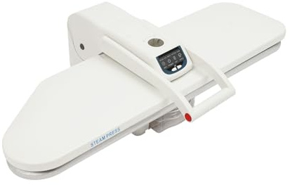 Prensa de vapor de 36 pulgadas, 1600 W, 5 ajustes de tela, LCD