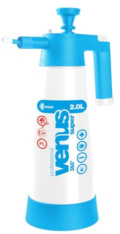 Kwazar Venus Super PRO+ 360 grader VITON pumpspruta 2 liter – tryckspruta med VITON tätning för professionell användning