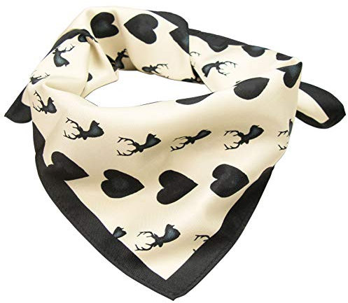 Alpenflüstern Trachten-Nickituch Hirschkreisel schwarz ATX043