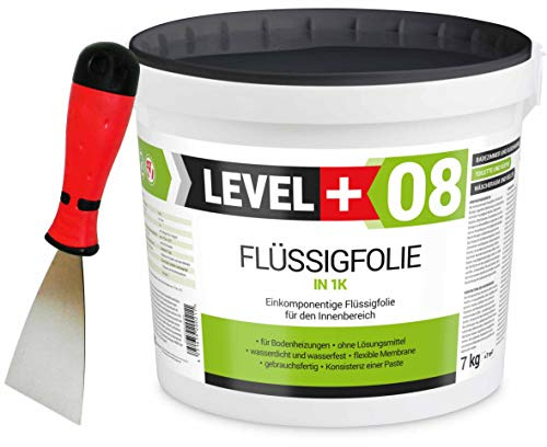 Dicht-Set 4 Kg Flüssigfolie + Edelstahlspachtel 60mm1 Stk. | Bad Dusche Küche, Abdichtung SET400