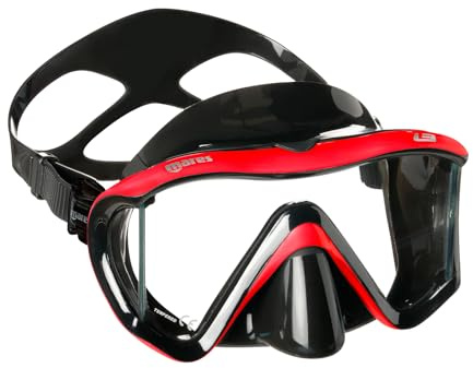 Sport Eder Mares i3 dykmask – svart och röd