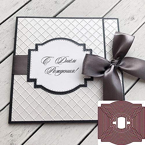 Stanzformen für Hochzeitsnetz, unregelmäßig, quadratischer Rahmen, Stanzschablonen für Bastelarbeiten, Scrapbooking, dekorative Prägung, Papier, Leder, Scrapbooking, Kartenherstellung, 13 Stück