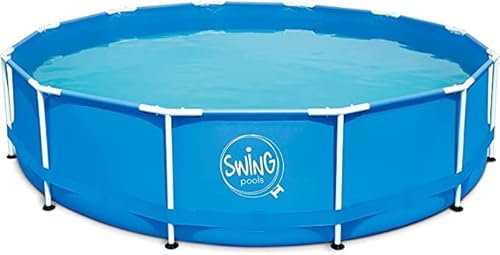 well2wellness® Framepool Frameschwimmbecken Swing blau 3,05m x 0,76m