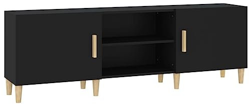 vidaXL Mobile Porta TV Nero 150x30x50 cm in Legno Multistrato
