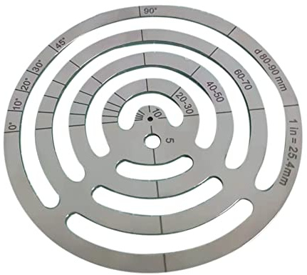 Dciustfhe Leder Werkzeug Teile Ecken Lineal Metall Konzentrische Kreise Schablone Runder Leder Ecken Stanzer