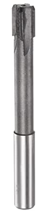 sourcing map Hartmetall Reibahle 12.8 mm, 4 Schneidig, H8/H7 Genauigkeit, Sandstrahlbeschichtung Maschinenreibahle für Metall Holz Loch Reiben, Gerade Nut Hochgeschwindigkeitsstahl Werkzeug