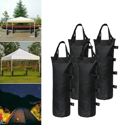 HOMURY Pavillon Sandsäcke 4er Set: Sandsäcke Pavillonstandfüße Doppelgenähte Sand Tasche 600D Oxford Verdicken Sandsack Beschwerung für Pavillons Gartenzelte Festzelte, Steinen, Befüllbar mit Sand