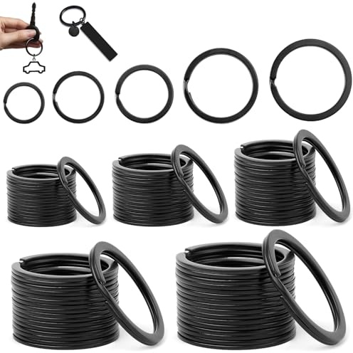 50 Pièces Lot Porte Clé Anneau Inox, Porte Clés Spirale, Anneau Metal | 15mm/20mm/25mm/28mm/30mm Acier Inoxydable Clé Alliage Anneaux Porte Cléf Detachable Porte Clef pour Voiture, Moto, Maison