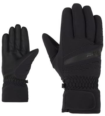 Ziener Damen KIRIA Ski-Handschuhe/Wintersport | Primaloft, warm, PFC frei, Black, 7