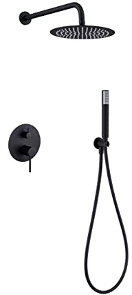 IMEX GPM039/NG MONZA Conjunto Grifo Ducha Monomando Empotrado Negro Mate