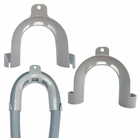 2 Stück Haltebogen Universal Einhängebogen,U-förmige Haltebogen,Haltebogen Einhängebogen 180° universal für Ablaufschlauchhaltebogen in Waschmaschine Geschirrspüler Spülmaschine(grau)