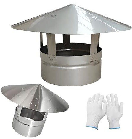 10~32.5 Cm Sombrero Chimenea, Tapa De Lluvia Redondo De Acero Inoxidable 201, Cubierta De Ventilación Para Techo, Campana De Escape Para Estufa De Leña(16 cm/6.3 in)