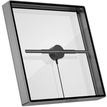 Ventilatore proiettore olografico 3D da 42 cm/16,53 pollici con copertura 224 LED Display pubblicitario Logo Light Led Controllo Wi-Fi Lampada olografica 3D Player Esposizione pubblicitaria del festiv