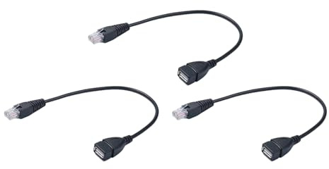 MCAOAL Cable Ethernet USB 2.0 a RJ45, 30 cm de longitud, durabilidad, construcción de PVC, para redes domésticas, no requiere controlador, adaptador USB Ethernet