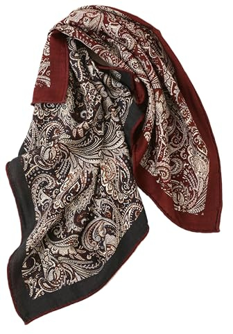 Prettystern dubbelsidig ullscarf 65 cm - dubbelsidig tryckt sidenscarf, unisex bandana för kvinnor män perfekt för vår höst, SW12, 65 cm X 65 cm