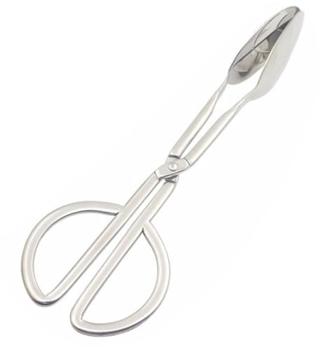 Générique Pince à Salade Inox Ciseaux Robustes pour Steak Buffet Couverts Service Ergonomiques Antirouille Ustensile Cuisine Polyvalent
