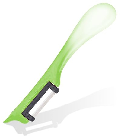 RÖR Peeler Fruit / Vegetable Peeler Plastic Handle 'Marmol' Light Green - Extra Sharp, Ergonomic - Fruit & Vegetables - Household & Professional - Peeler Asparagus Peeler Solingen Quality - Made in
