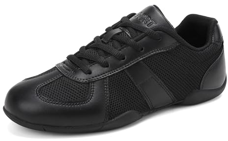 CERYTHRINA Chaussures de Cheerleading Femme – Chaussures de Danse Légères et Respirantes, Antidérapantes et Confortables pour Entraînement et Compétition Black 42