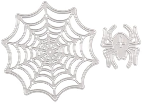 Mipcase Selbstgemacht Spinnennetz Prägestempel aus Kohlenstoffstahl Halloween Stanzschablone Metall Detaillierte Schneideform für Scrapbooking Basteln