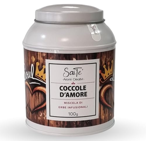 SaiTè Tisane sfuse coccole d'amore 100gr con tè verde, zenzero, citronella e limone, infuso agrumato e fresco, tisana regalo - Made in Italy