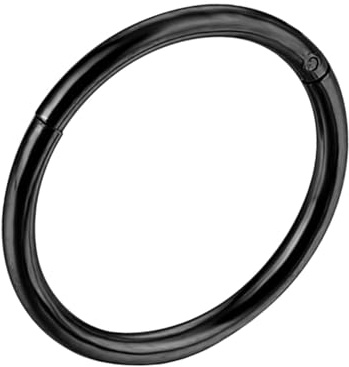 Genérico Pendiente Nasal de Acero y Titanio 10Mm en Forma de Aro, Accesorio Liviano para Mujeres en Eventos Sociales
