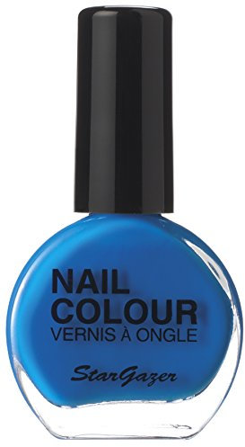 Neon Blue UV reactive nail polish. Bright nail polish that glows under uv neon light.