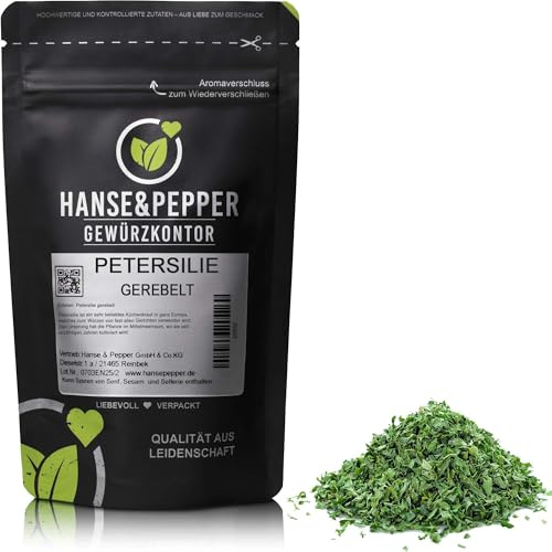250g Petersilie gerebelt getrocknet grün aromatisch Kräuter Küchengewürz in Spitzenqualität - Gourmet Serie
