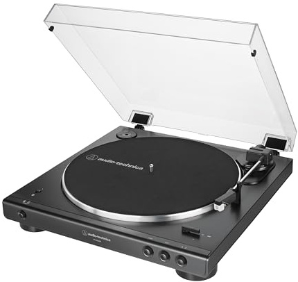 Audio-Technica AT-LP60XBT-BK Fully Automatic Wireless Belt-Drive Turntable (Black) (ATLP60XBTBK)