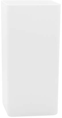 Royal Imports Flower Vase Acrylic Tall Rectangle - Decorative Centerpiece for Home or Wedding - Non Breakable Plastic, 5 X10 - White