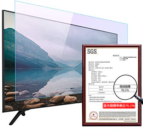 KELUNIS Protecteur D'écran Anti-Lumière Bleue De 75 Pouces, Protection des Yeux Film Filtrant Bloquant La Lumière Bleue avec Kit De Nettoyage D'écran TV pour LCD, LED, OLED Et QLED 4K HDTV