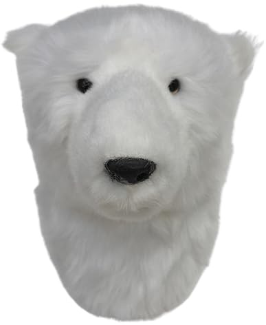 Generisch Deko Figur Wand Bärenkopf Eisbär Bär weiß Polarbär 3D Wanddekoration Wandfigur
