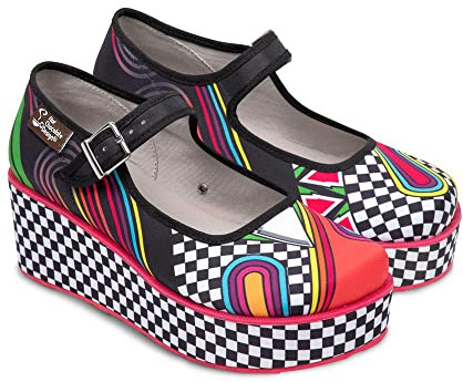 Het choklad design choklad funky ballerina Mary Jane för kvinnor, 1980, 39 EU