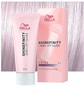 Wella Professionals Shinefinity Glaze – Haarschonende Tönung – demi-permanent, pH-neutral & ohne Ammoniak - Für natürlichen Glanz bis zu 20 Haarwäschen – vegan – 09/61 Cool Iced Platinum – 60ml