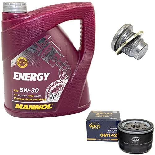 Motoröl Set 5W30 4 Liter + Ölfilter SM142 + Ölablassschraube 101250