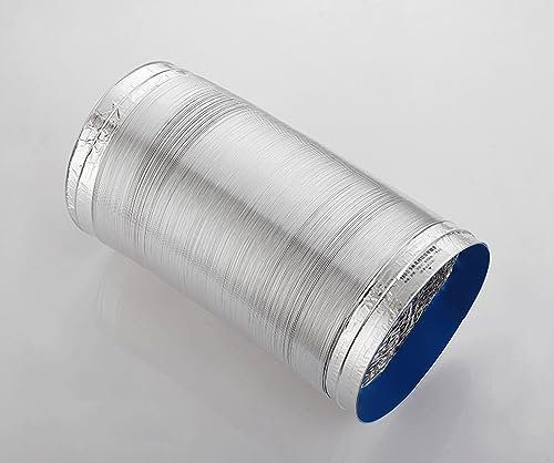 Alu-Folienschlauch Aluflexrohr Lüftungsrohr Lüftungsschlauch Für Klimaanlagen Mit 2 Schlauchschelle Ø 80/100/110/120/150/160/170/180/200mm Für Wäschetrockner, Abzugshaube Rohrventilator Klimaanlagen (