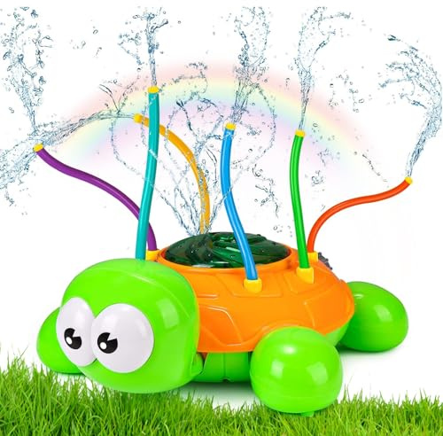 MONCAP Wassersprinkler Kinder Outdoor Wasserspielzeug Sprinkler Gartenspielzeug Rasensprenger Wasserspiel Kinder Sommerspielzeug Draußen Hinterhof Garten Rasen Sprinkler Spielzeug für Jungen Mädchen